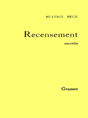 cover image of Recensement